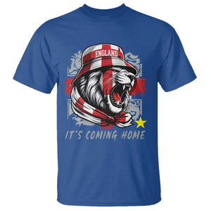Roaring Lions England Football Pride T Shirt Retro Patriotic Soccer British Football Fans