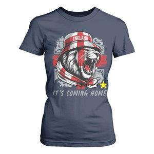 Roaring Lions England Football Pride T Shirt For Women Retro Patriotic Soccer British Football Fans