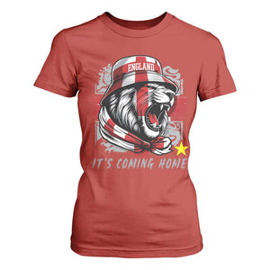 Roaring Lions England Football Pride T Shirt For Women Retro Patriotic Soccer British Football Fans