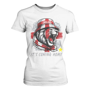 Roaring Lions England Football Pride T Shirt For Women Retro Patriotic Soccer British Football Fans