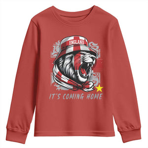 Roaring Lions England Football Pride Youth Sweatshirt Retro Patriotic Soccer British Football Fans