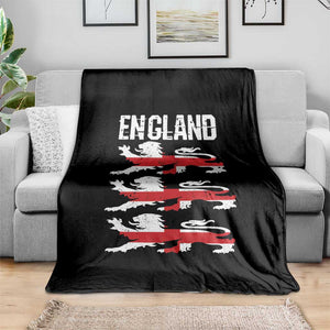 Vintage Three Lions England Pride Throw Blanket Patriotic Soccer British Football Fans
