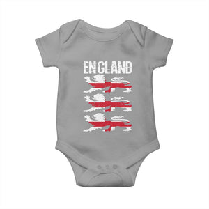 Vintage Three Lions England Pride Baby Onesie Patriotic Soccer British Football Fans