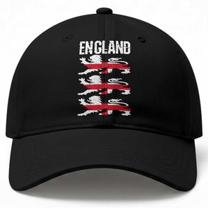 Vintage Three Lions England Pride Baseball Cap Patriotic Soccer British Football Fans