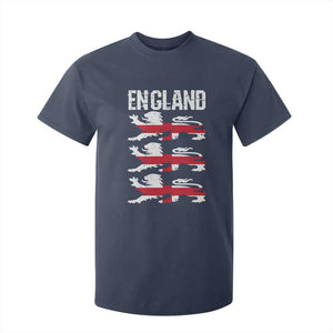 Vintage Three Lions England Pride T Shirt For Kid Patriotic Soccer British Football Fans