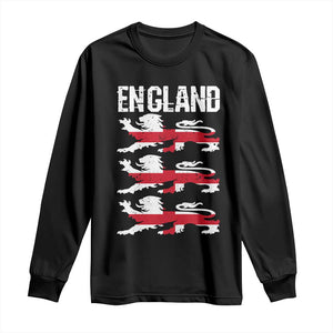 Vintage Three Lions England Pride Long Sleeve Shirt Patriotic Soccer British Football Fans