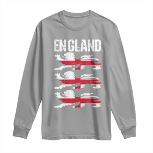 Vintage Three Lions England Pride Long Sleeve Shirt Patriotic Soccer British Football Fans
