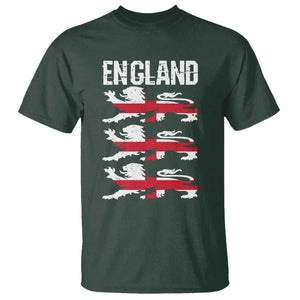 Vintage Three Lions England Pride T Shirt Patriotic Soccer British Football Fans