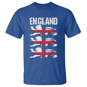 Vintage Three Lions England Pride T Shirt Patriotic Soccer British Football Fans