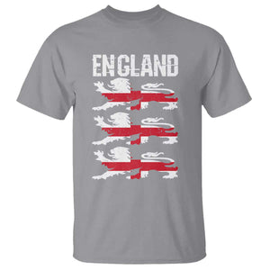 Vintage Three Lions England Pride T Shirt Patriotic Soccer British Football Fans
