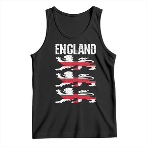 Vintage Three Lions England Pride Tank Top Patriotic Soccer British Football Fans