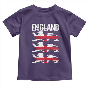 Vintage Three Lions England Pride Toddler T Shirt Patriotic Soccer British Football Fans