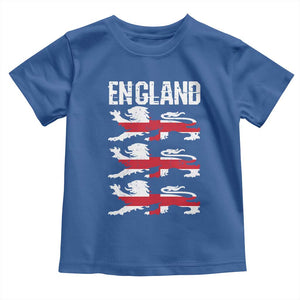 Vintage Three Lions England Pride Toddler T Shirt Patriotic Soccer British Football Fans