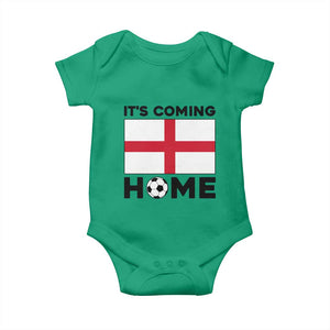 It is Coming Home England Football Flag Baby Onesie Patriotic Soccer Fans St Georges Cross Heritage Pride