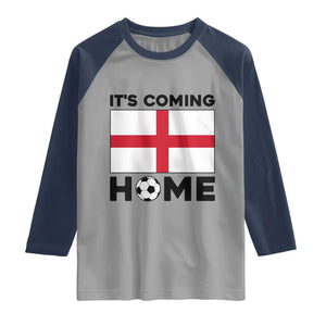 It is Coming Home England Football Flag Raglan Shirt Patriotic Soccer Fans St Georges Cross Heritage Pride