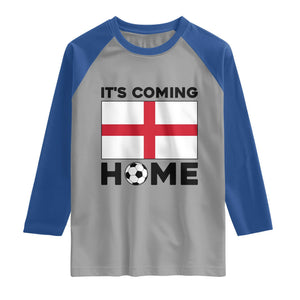 It is Coming Home England Football Flag Raglan Shirt Patriotic Soccer Fans St Georges Cross Heritage Pride