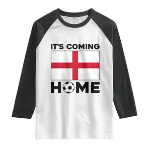 It is Coming Home England Football Flag Raglan Shirt Patriotic Soccer Fans St Georges Cross Heritage Pride
