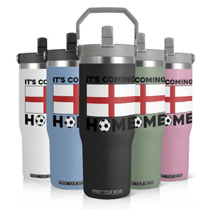It is Coming Home England Football Flag Flip Straw Tumbler Patriotic Soccer Fans St Georges Cross Heritage Pride