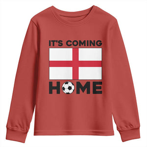 It is Coming Home England Football Flag Youth Sweatshirt Patriotic Soccer Fans St Georges Cross Heritage Pride