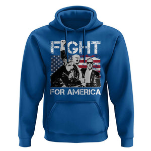 Trump Raised Fist Hoodie Fight For America President 45 47 US Flag TS02 Royal Blue Print Your Wear