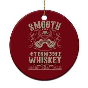 Smooth As Tennessee Whiskey Ceramic Ornament Country Music Guitar Drinking Addict TS02 1pc Red Print Your Wear
