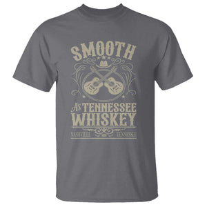 Smooth As Tennessee Whiskey T Shirt Country Music Guitar Drinking Addict TS02 Charcoal Print Your Wear