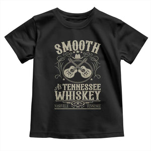 Smooth As Tennessee Whiskey Toddler T Shirt Country Music Guitar Drinking Addict TS02 Black Print Your Wear