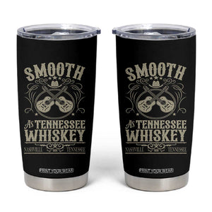 Smooth As Tennessee Whiskey Tumbler Cup Country Music Guitar Drinking Addict TS02 Black Print Your Wear