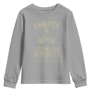 Smooth As Tennessee Whiskey Youth Sweatshirt Country Music Guitar Drinking Addict TS02 Sport Gray Print Your Wear