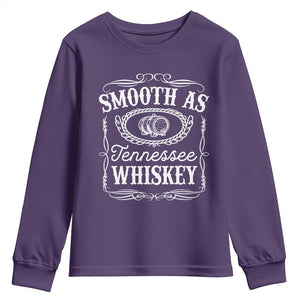 Smooth As Tennessee Whiskey Distillery Barrel Vintage Youth Sweatshirt TS02 Purple Print Your Wear