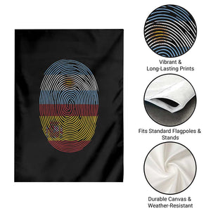 Argentina Spain Flag Fingerprint Graphic Garden Flag Dual Heritage Spanish Argetine Pride Match Day
