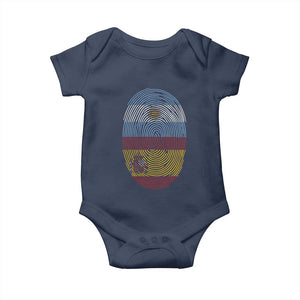 Argentina Spain Flag Fingerprint Graphic Baby Onesie Dual Heritage Spanish Argetine Pride Match Day