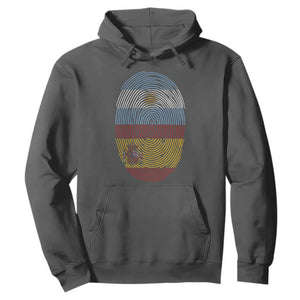 Argentina Spain Flag Fingerprint Graphic Hoodie Dual Heritage Spanish Argetine Pride Match Day