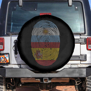 Argentina Spain Flag Fingerprint Graphic Spare Tire Cover Dual Heritage Spanish Argetine Pride Match Day