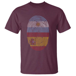 Argentina Spain Flag Fingerprint Graphic T Shirt Dual Heritage Spanish Argetine Pride Match Day