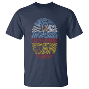 Argentina Spain Flag Fingerprint Graphic T Shirt Dual Heritage Spanish Argetine Pride Match Day