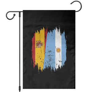 Argentina Spain Dual Heritage Flag Graphic Garden Flag Vintage Spanish Argetine Match Day Pride