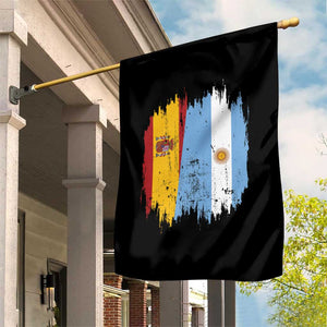 Argentina Spain Dual Heritage Flag Graphic Garden Flag Vintage Spanish Argetine Match Day Pride