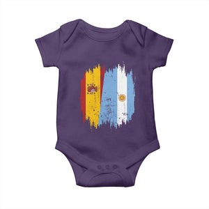 Argentina Spain Dual Heritage Flag Graphic Baby Onesie Vintage Spanish Argetine Match Day Pride