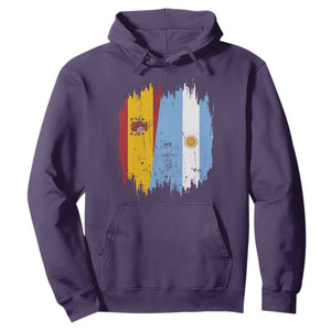 Argentina Spain Dual Heritage Flag Graphic Hoodie Vintage Spanish Argetine Match Day Pride