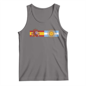 Spain Argentina Dual Flag Graphic Tank Top Mixed Roots Spanish Argentine Heritage Pride Match Day