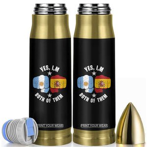 Yes Im Both Of Them Argentina Spain Fist Bump Graphic Bullet Tumbler Proud Spanish Argentine Dual Heritage Pride Match Day