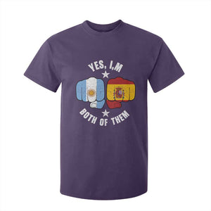 Yes Im Both Of Them Argentina Spain Fist Bump Graphic T Shirt For Kid Proud Spanish Argentine Dual Heritage Pride Match Day