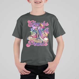 Kamala 2024 T Shirt For Kid Chuck And Pearls Harris I'm With Her TS02 Dark Heather Print Your Wear