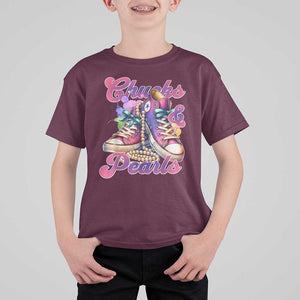 Kamala 2024 T Shirt For Kid Chuck And Pearls Harris I'm With Her TS02 Maroon Print Your Wear
