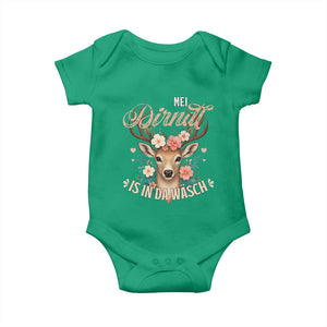 Funny Oktoberfest Deer Baby Onesie Mei Dirndl Is In Da Wasch German Bavarian Costume TS02 Irish Green Print Your Wear