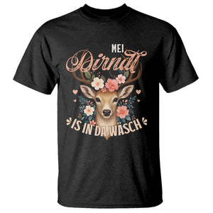 Funny Oktoberfest Deer T Shirt Mei Dirndl Is In Da Wasch German Bavarian Costume TS02 Black Print Your Wear
