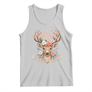 Funny Oktoberfest Deer Tank Top Mei Dirndl Is In Da Wasch German Bavarian Costume TS02 Ash Print Your Wear
