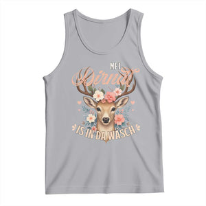 Funny Oktoberfest Deer Tank Top Mei Dirndl Is In Da Wasch German Bavarian Costume TS02 Athletic Heather Print Your Wear