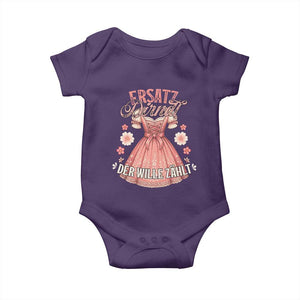 Funny Ersatz Backup Dirndl Oktoberfest Baby Onesie Der Wille Zahlt Bavarian Festival Costume Humor TS02 Purple Print Your Wear